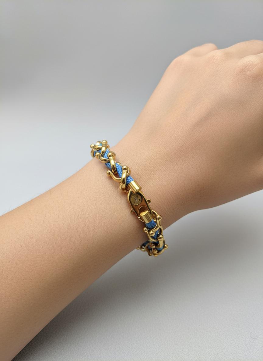 OCEAN MAXI Designer Bracelet / Necklace Soft Blue