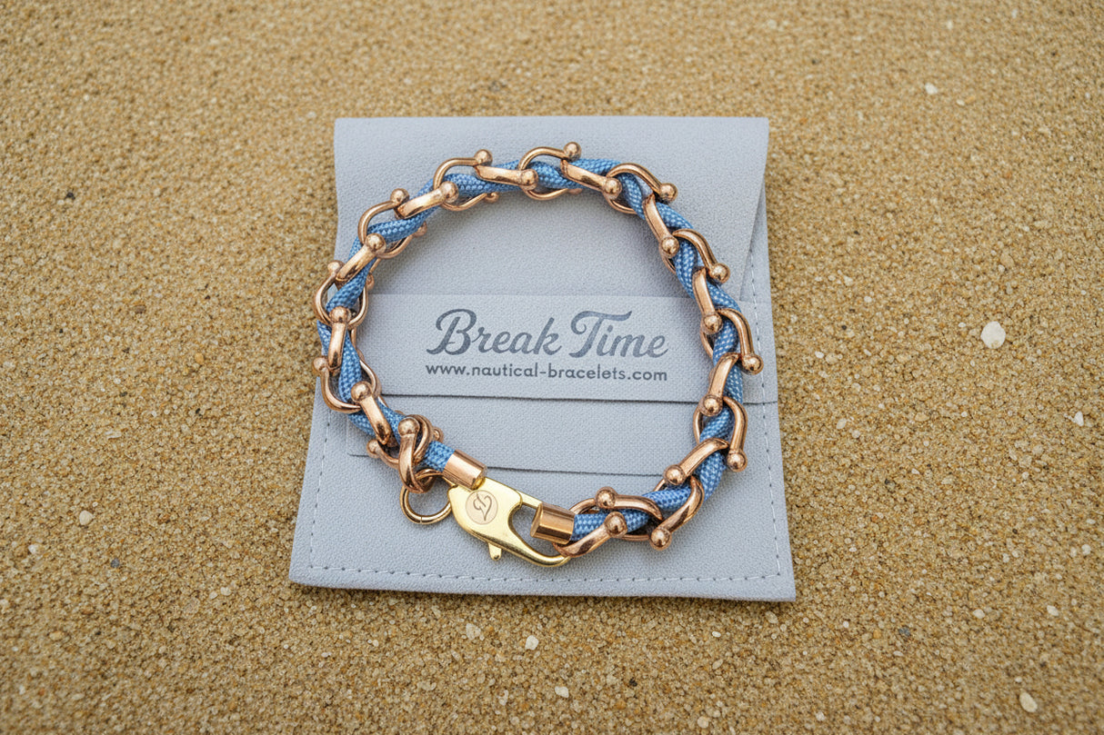 OCEAN MAXI Designer Bracelet / Necklace Soft Blue