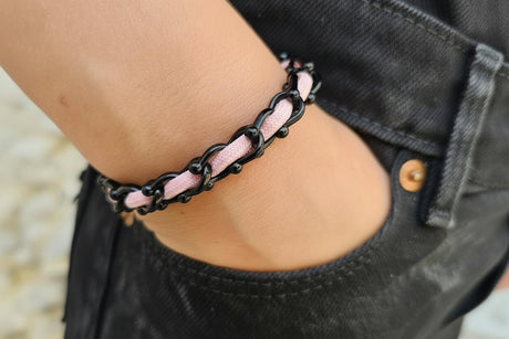 OCEAN MAXI Designer Bracelet / Necklace Soft Pink