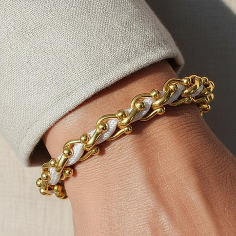 OCEAN MAXI Designer Armband / Halskette Weiß