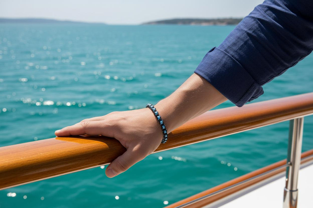 OCEAN MINI Designer Bracelet / Necklace Baby Blue