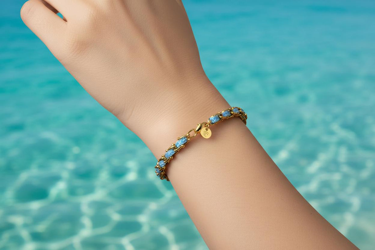 OCEAN MINI Designer Bracelet / Necklace Baby Blue