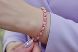 OCEAN MINI Designer Bracelet / Necklace Baby Pink