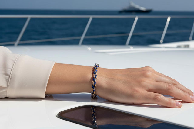 OCEAN MINI Designer Bracelet / Necklace Electric Blue