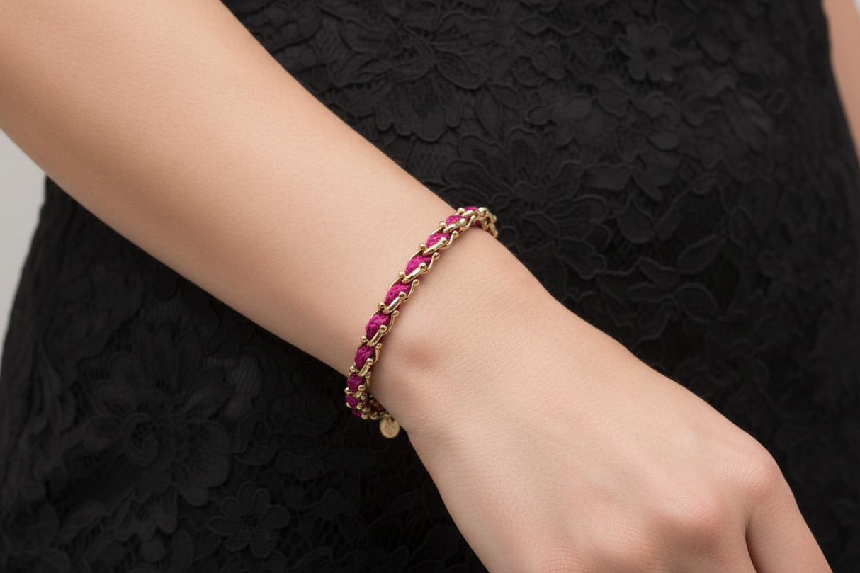 OCEAN MINI Designer Bracelet / Necklace Fuchsia