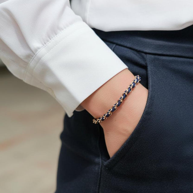 OCEAN MINI Designer Bracelet / Necklace Navy Blue