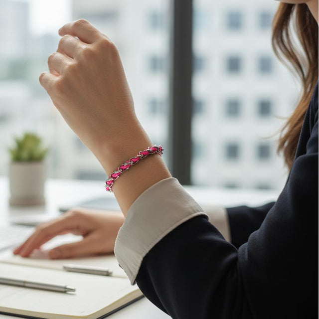 OCEAN MINI Designer Bracelet / Necklace Neon Pink