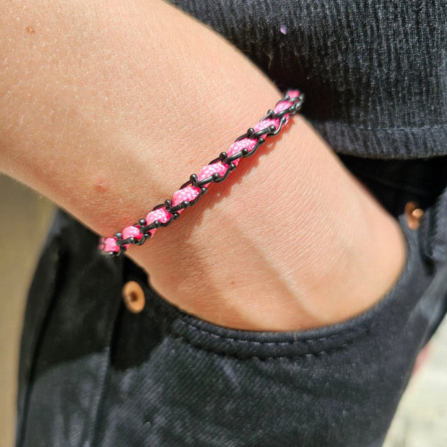 OCEAN MINI Designer Bracelet / Necklace Neon Pink