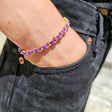 OCEAN MINI Designer Bracelet / Necklace Neon Purple