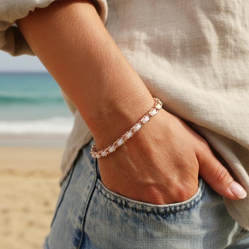 OCEAN MINI Designer Bracelet / Necklace White