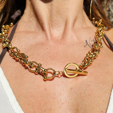 OCEAN ULTRA Signature Toggle Necklace - Gold