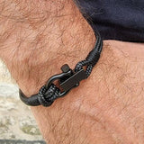 ROYAL 3mm nautical clasp bracelet black