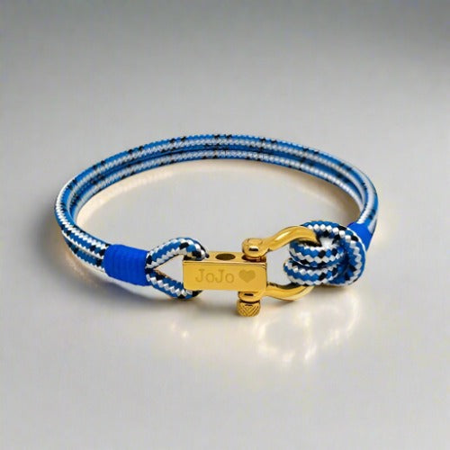 ROYAL 3mm nautical clasp bracelet blue mix