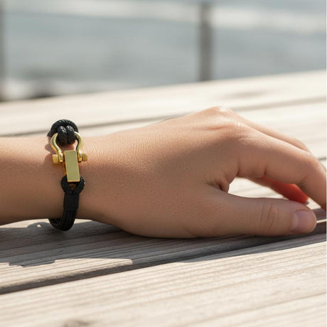 ROYAL mini shackle bracelet black