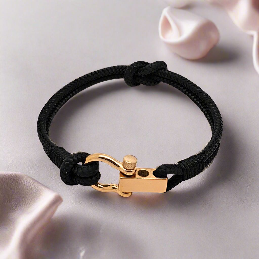 ROYAL mini shackle bracelet black