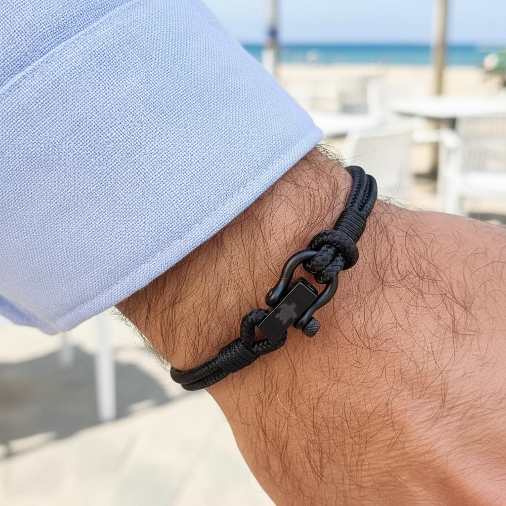 ROYAL mini shackle bracelet black
