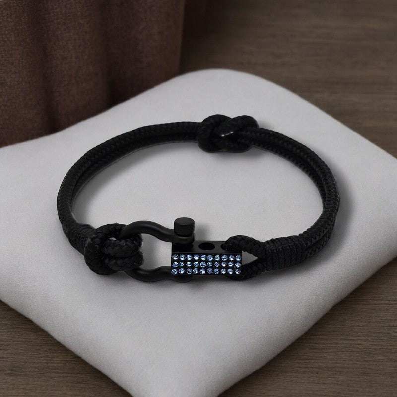 ROYAL mini shackle bracelet black