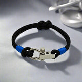 ROYAL mini shackle bracelet black blue