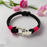 ROYAL mini shackle bracelet black fuchsia