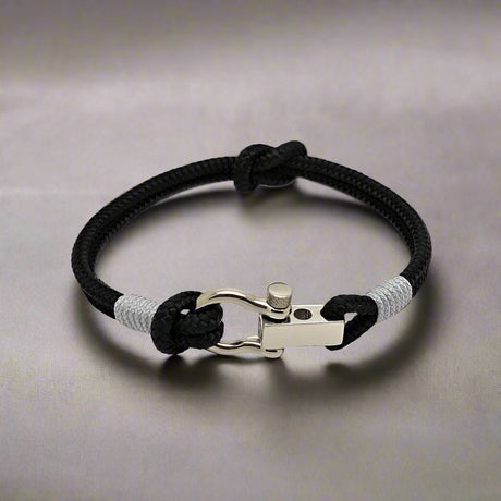 ROYAL mini shackle bracelet black grey