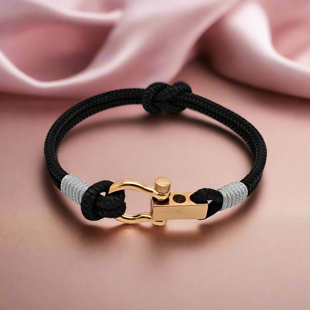 ROYAL mini shackle bracelet black grey