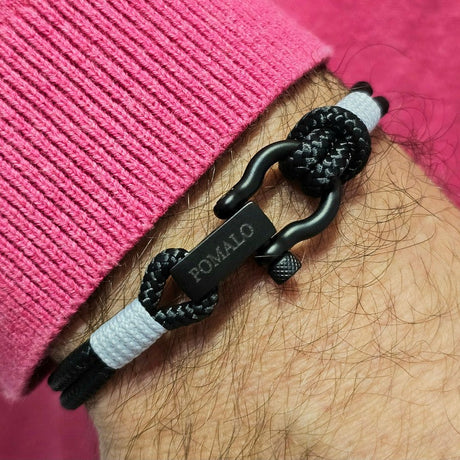 ROYAL mini shackle bracelet black grey