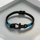 ROYAL mini shackle bracelet black teal