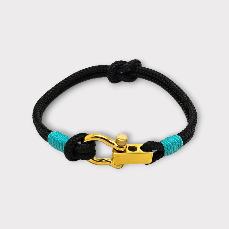 ROYAL black light turquoise 3mm nautical bracelet (RYL22) Break Time