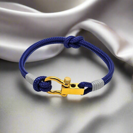 ROYAL mini shackle bracelet blue grey