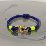 ROYAL mini shackle bracelet blue neon yellow