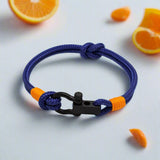 ROYAL mini shackle bracelet blue orange