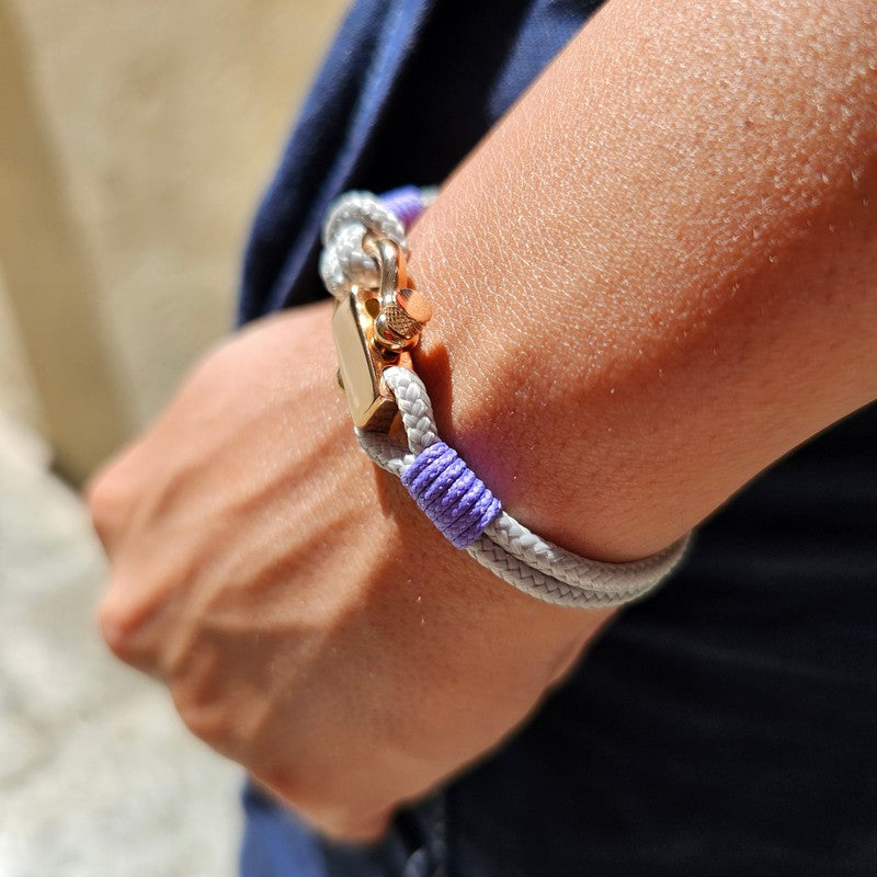 ROYAL mini shackle bracelet grey lavender purple