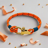 ROYAL mini shackle bracelet orange mix teal