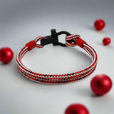 ROYAL mini shackle bracelet red mix