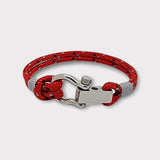 ROYAL mini shackle bracelet red mix grey