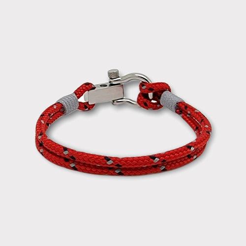 ROYAL mini shackle bracelet red mix grey