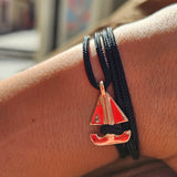 SAILOR mini boat bracelet black