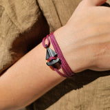 SAILOR mini boat bracelet burgundy