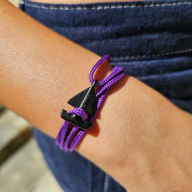 SAILOR mini boat bracelet neon purple