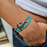 SAILOR mini boat bracelet sea green