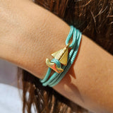 SAILOR mini boat bracelet sea green