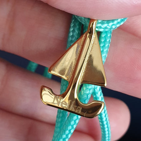 SAILOR mini boat bracelet turquoise green