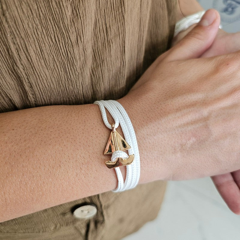 SAILOR mini boat bracelet white