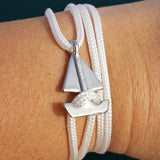 SAILOR mini boat bracelet white