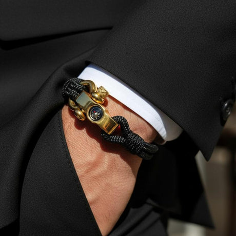 SEAMAN Compass Bracelet Black