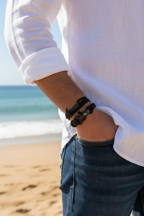 SEAMAN Compass Bracelet Black