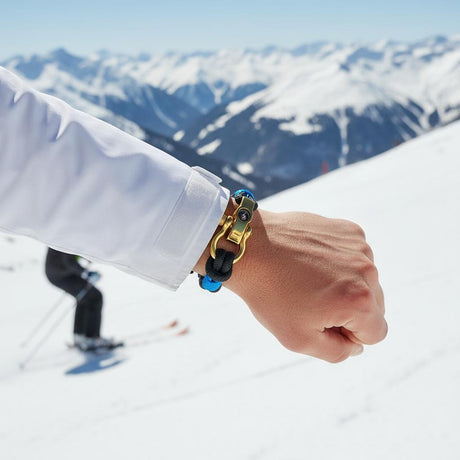 SEAMAN Kompass-Armband Schwarz Blau