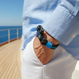 SEAMAN Compass Bracelet Black Blue