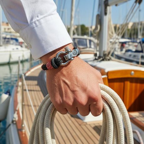 SEAMAN Compass Bracelet Black Croatian Mix