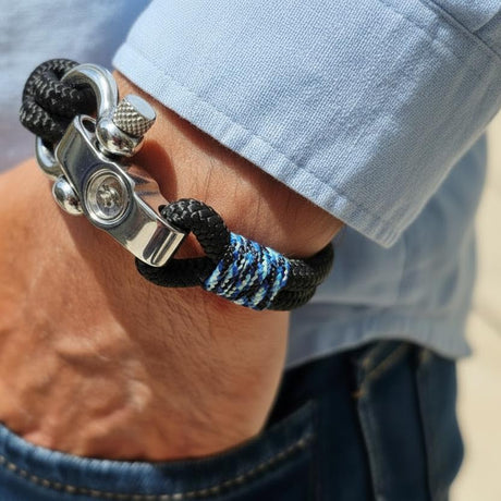 SEAMAN Compass Bracelet Black Lightning